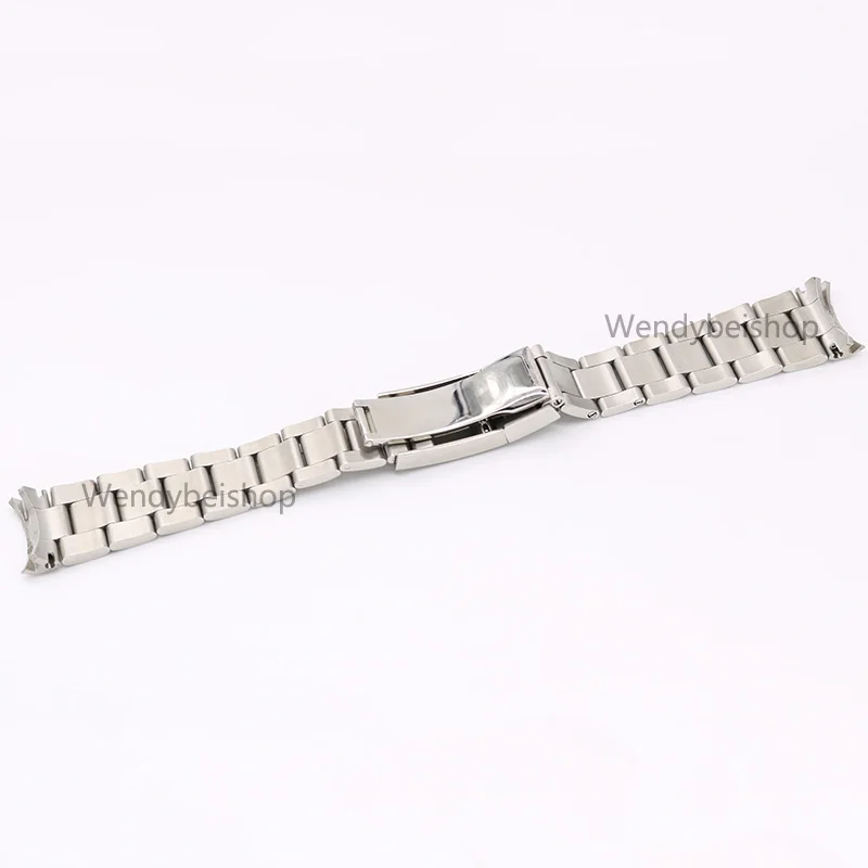 CARLYWET 20mm Steel Two Tone Gold Silver Solid Curved End Link Clasp Wrist Watch Band Strap Bracelet For Submariner GMT