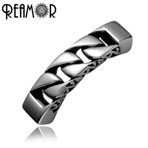 Шармы REAMOR для изготовления ювелирных изделий, шармы из нержавеющей стали размером 12*6 мм