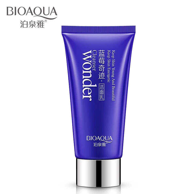 

BIOAQUA Blueberry Facial Cleanser Plant Extract Rich Foaming Facial Cleansing Moisturizing Oil Control Face Skin Care