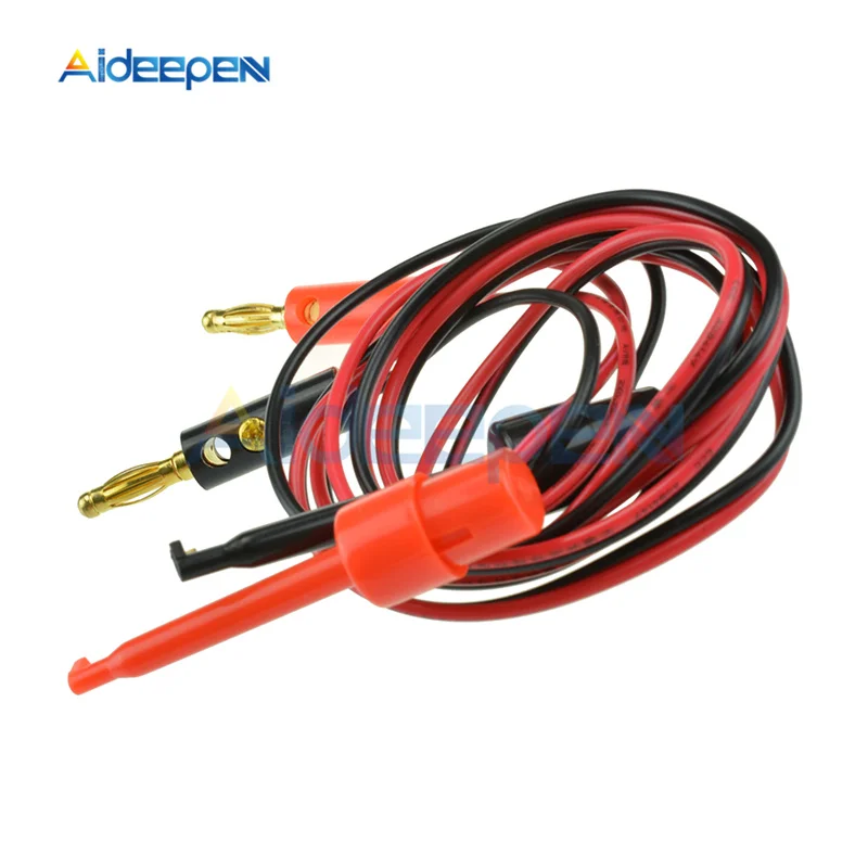 1 пара 4 мм вилка типа банан для тестирования крючка зажим свинцовый кабель м