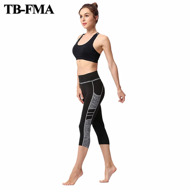 TB FMA лучшие штаны для йоги женские укороченные Капри спортивные Леггинсы женщин