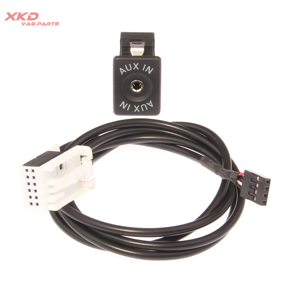 OE подлокотник AUX in Socket &amp Cable Set для V-W Golf G-TI J-etta Passat Tiguan T-ouareg Polo Tpuran | Автомобили и