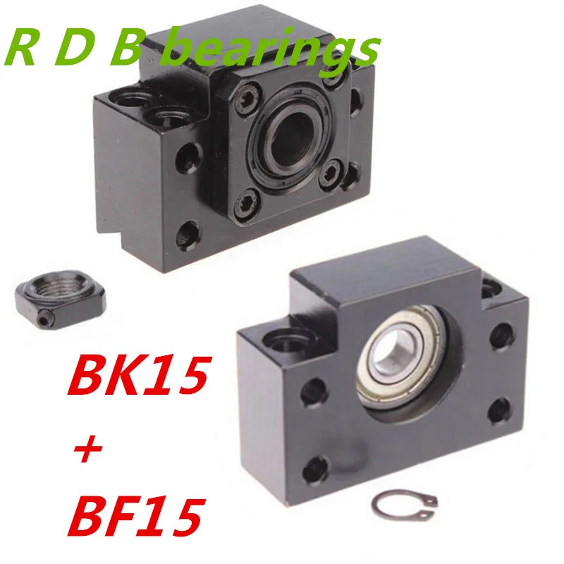 Бесплатная доставка набор BK15 BF15: один ПК и BF15 для SFU2005 SFU2010 шариковый винт с опорой