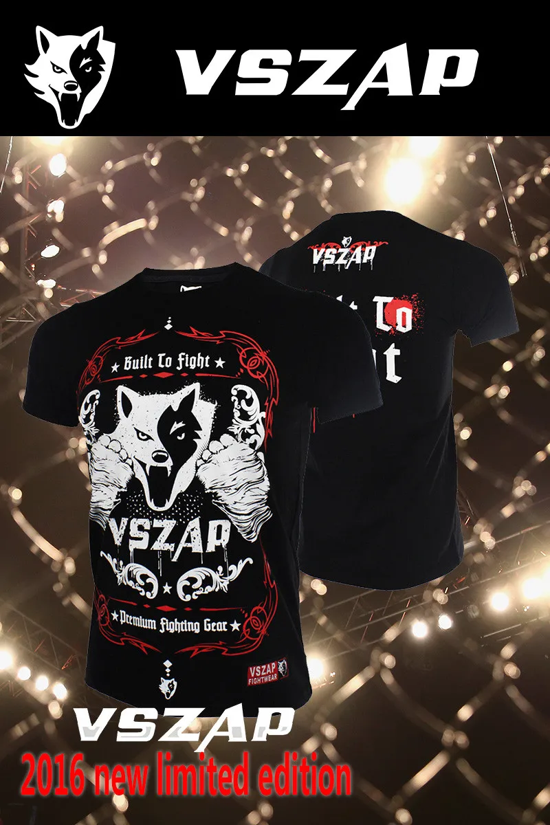 VSZAP tatami mma рубашки бой rash guard MMA Muay Thai Jujitsu с короткими рукавами спортивные тренировки Фитнес Футболка БЖЖ
