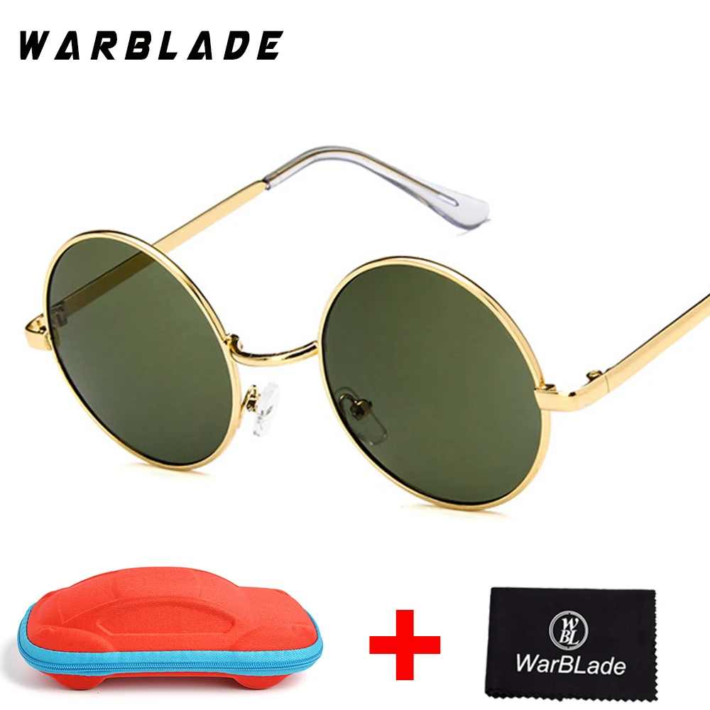 green lens red Синие модные круглые солнцезащитные очки для женщин, брендовые дизайнерские роскошные солнцезащитные очки для женщин, крутые ретро женские солнцезащитные очки Oculos Gafas - Цвет линз: green lens red