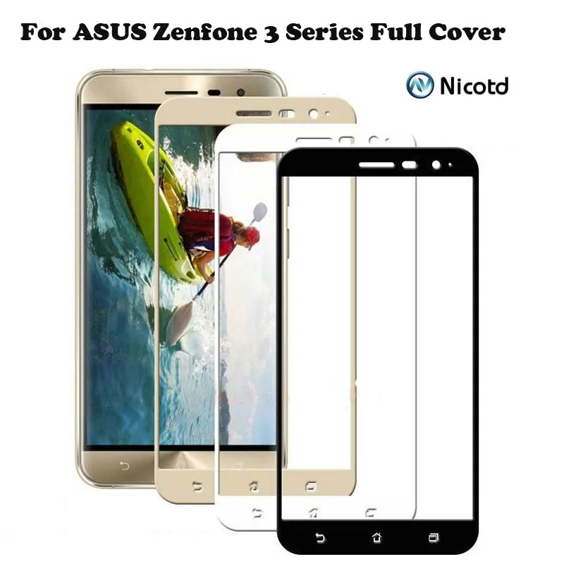Защитное стекло Nicotd закаленное с полным покрытием для Asus ze553kl Zenfone 3 Max ZC520TL ZE552KL