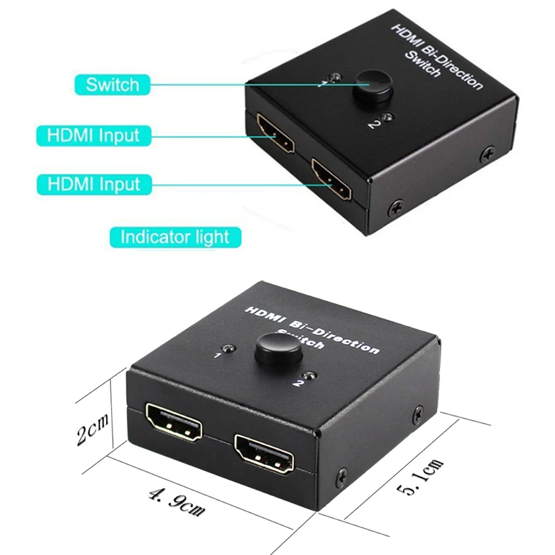 2x1 1x2 Ultra 4K Bi Direction HDMI 2.0 Switch Switcher Hub HDCP 3D 1080p HD Splitter | Электроника