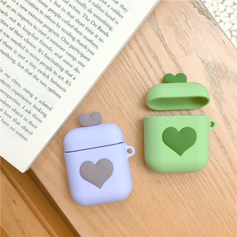 Любовь Дизайн силиконовый Bluetooth беспроводной чехол для наушников AirPods защитный
