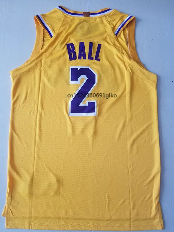 19 сезон Lakers Новый 2 мяч Гольф Ретро желтый воротник баскетбол