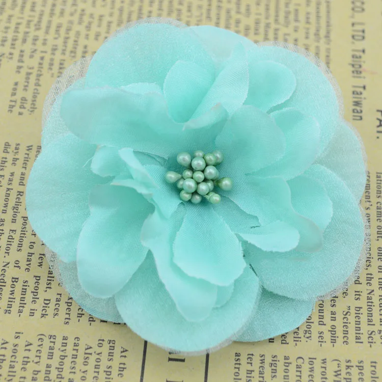 Искусственные цветы хороший шелковые имитация цветов с марлей camellia брошь