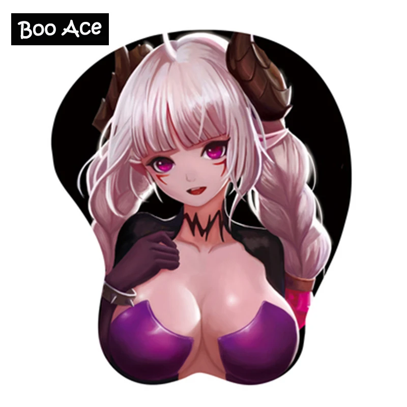 &quotПодземелье и боец&quot Nyaruko аниме 3D Oppai коврик для мыши с подушечкой запястья|wrist