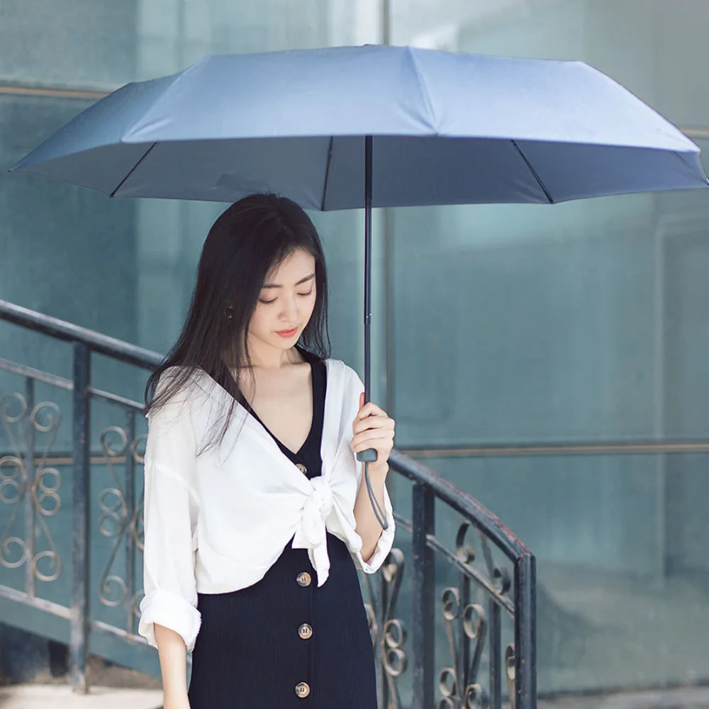 Xiaomi 90FUN складной зонтик труба из алюминиевого сплава Практичный Водонепроницаемый неавтоматический дождливые и солнечные зонтики