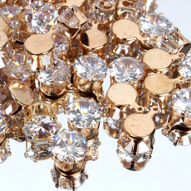 НОВАЯ распродажа! 100 шт./лот блестящие пришивные камни высокого качества 10 мм с