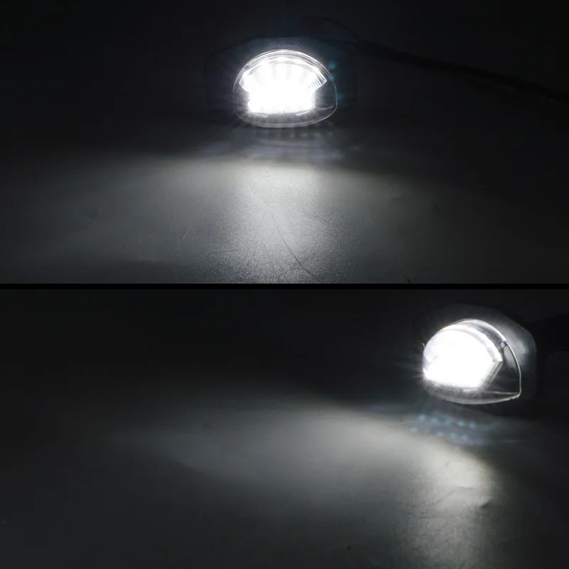 Safego 2 шт. 3 Вт Светодиодная лампа номерного знака 18 SMD 3014 автомобильная