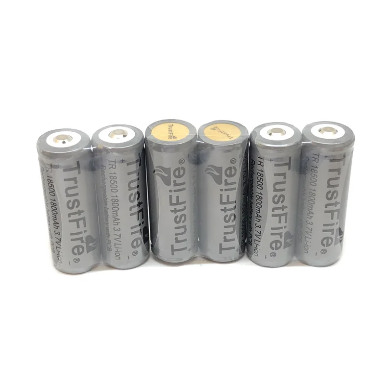 

10pcs/lot TrustFire Protected TR 18500 3.7V 1800mAh Rechargeable Battery Lithium Batteries with PCB Board For E-cigarettes Torch