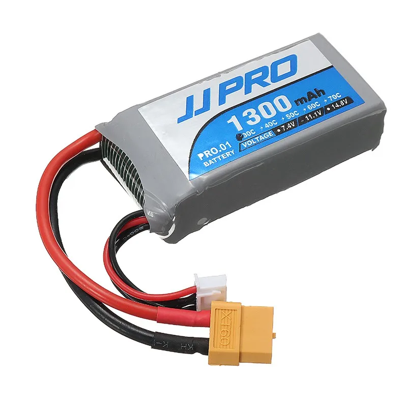 Перезаряжаемые lipo Батарея jjpro-p01 Мощность 11.1 В 1300 мАч 30c 3 S Lipo XT60 plug | Игрушки и хобби