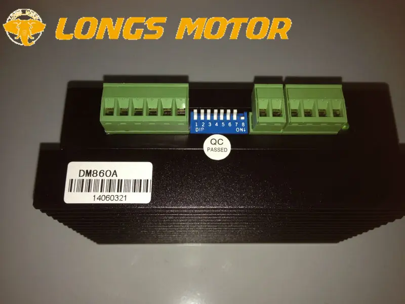 Драйвер шагового двигателя цифровой контроллер DM860A пик 7.8A 256 micsteps 24VDC ~ 80VDC длинный