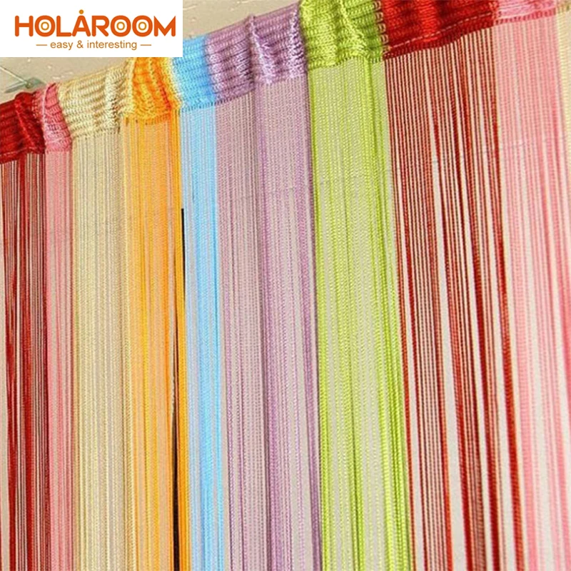 Разноцветные трубчатые занавески крашеные в пряже для гостиной домашнего офиса