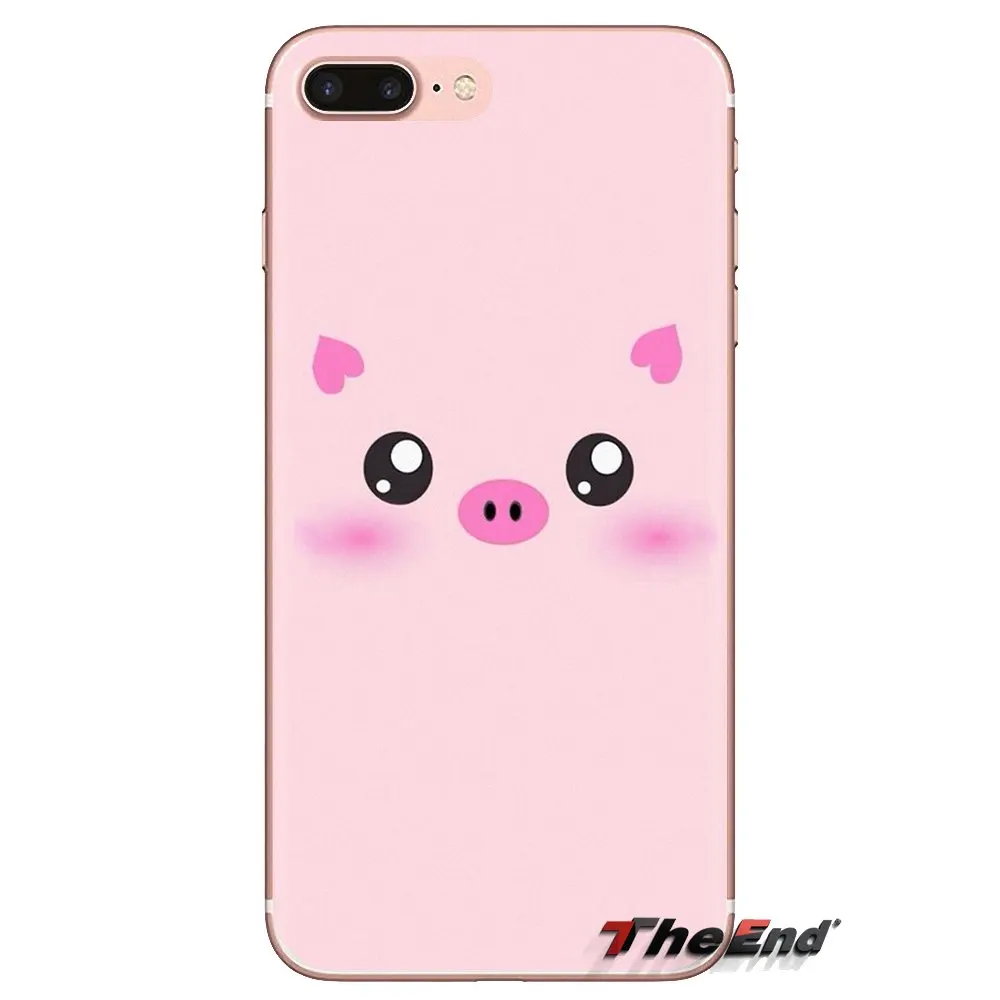 For Xiaomi Mi3 Samsung A10 A30 A40 A50 A60 A70 Galaxy S2 Note 2 Grand Core Prime funny cute lovely pig Transparent TPU Cover Bag |
