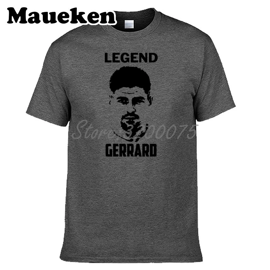 Мужская футболка Steven Gerrard Legend #8 Captain для фанатов Англии подарок с круглым вырезом