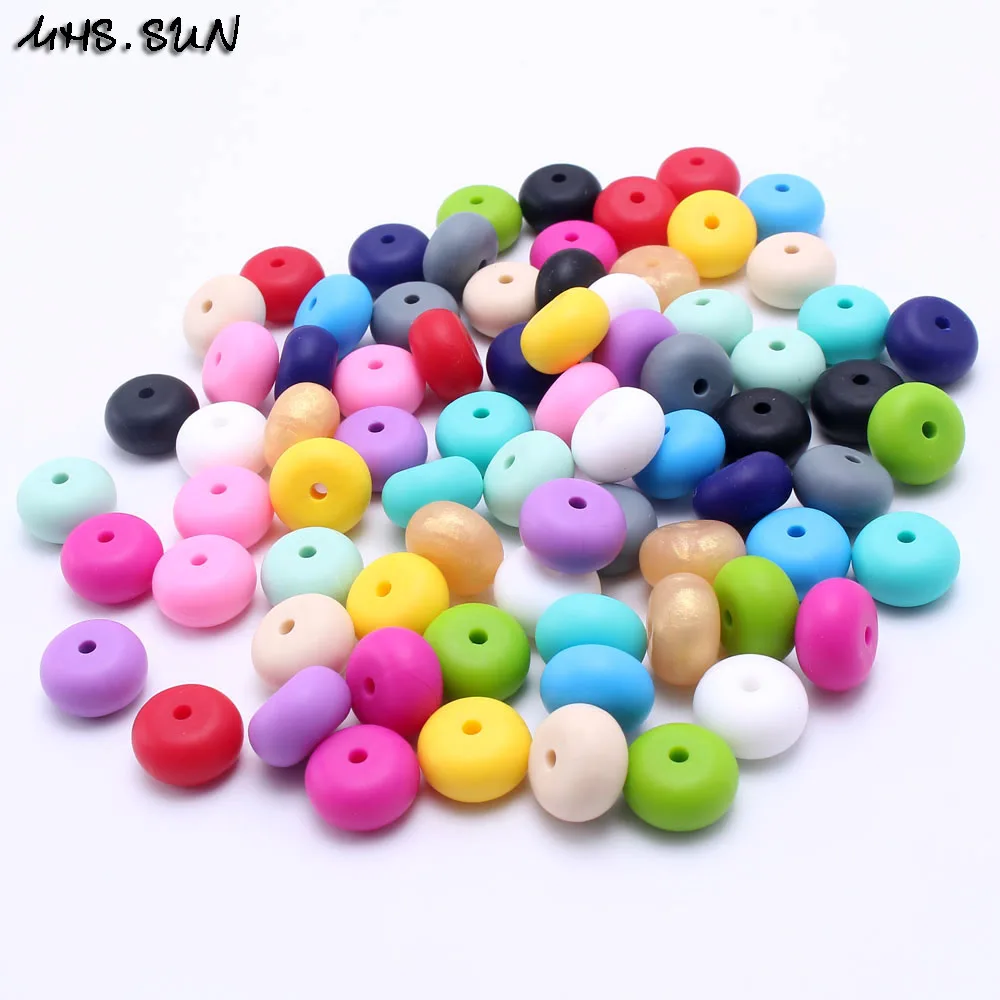 Разноцветные Бусины из abacus ablate силиконовые бусины натурального пищевого