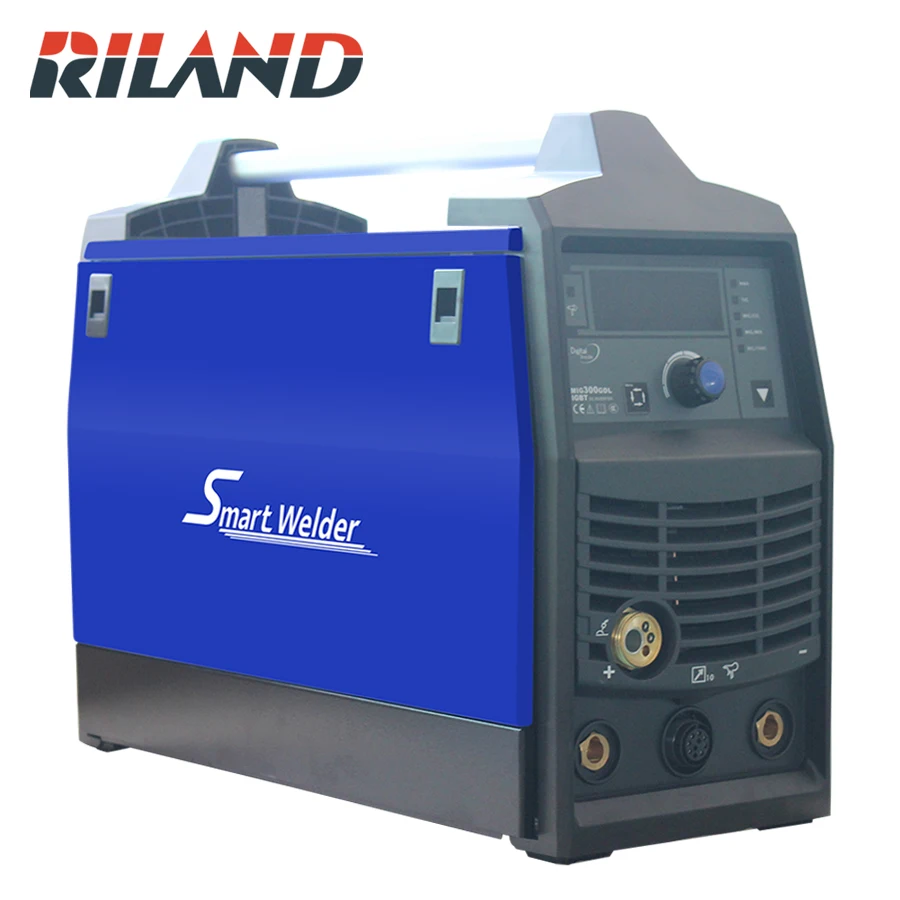 RILAND умный сварочный аппарат 3P 380V MIG сварочный аппарат MIG300GDL TIG MMA Сварочное Оборудование Электрический IGBT сварочный аппарат