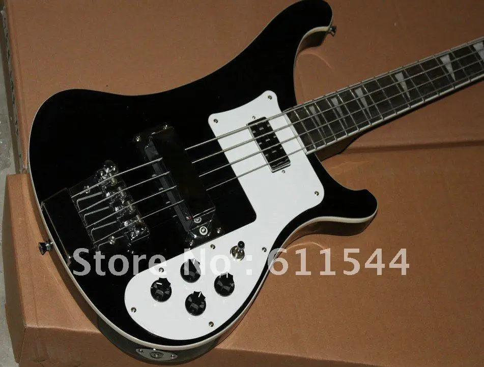 Электрический бас 4 струны черный гитары Бесплатная доставка Музыкальные