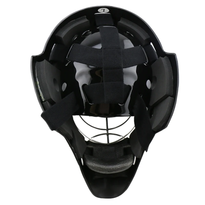 2018 Бесплатная доставка черно белые Популярные коньки шлем вратаря хоккей с