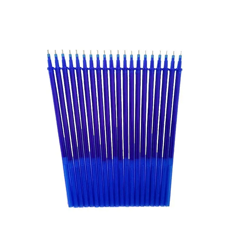 20pcs blue refills 20 шт./компл. черные, голубые чернила гелевых ручек со стирающимися чернилами ручка заправки стержней большая Ёмкость записи Замена для бизнес планирования школьные принадлежности канцелярские товары - Цвет: 20pcs blue refills