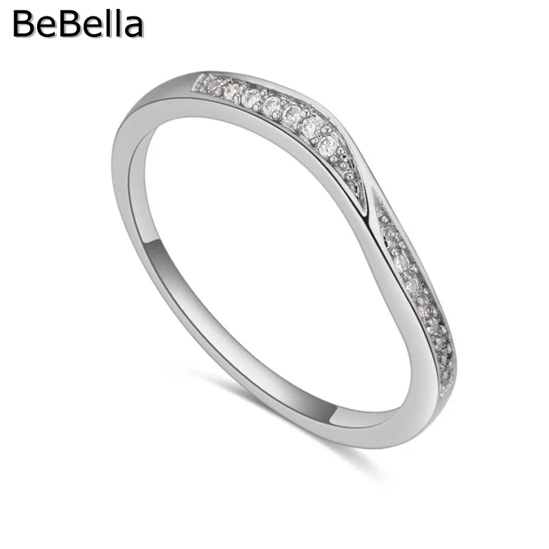 Кольцо BeBella с имитацией бриллиантов геометрической формы сделанное из