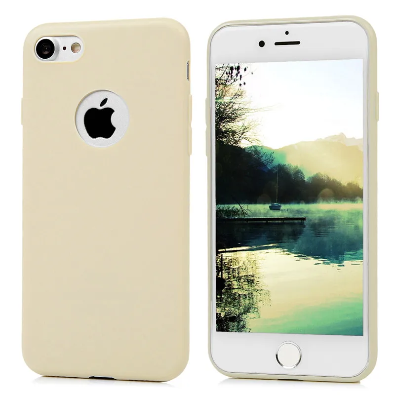 Ultra Thin Silicone Back Case For iPhone 7 4.7&quot Luxury Matte Soft TPU Slim Colors Full Protective Cover Coque Apple iPhone7 | Мобильные