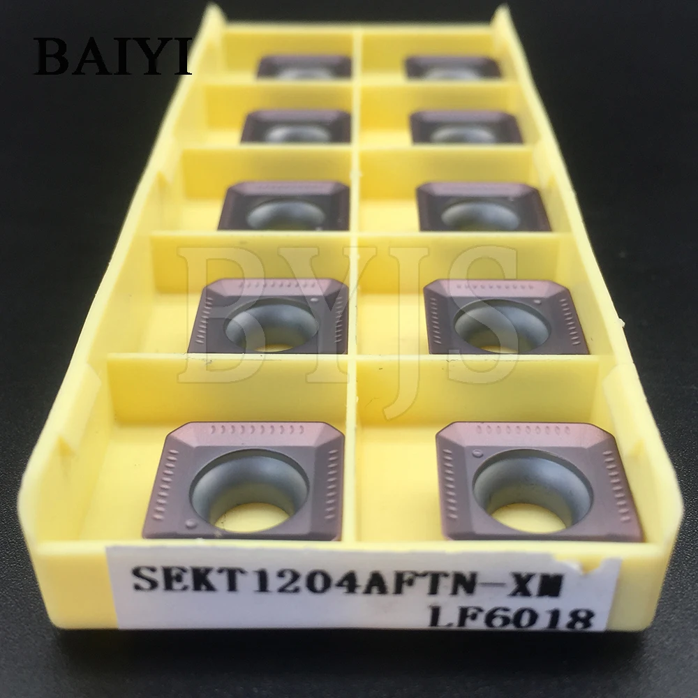 10 шт. SEKT1204AFTN XM LF6018 фрезерные Вставки для KM12 фреза SEKT1204 фрезерный нож из нержавеющей стали