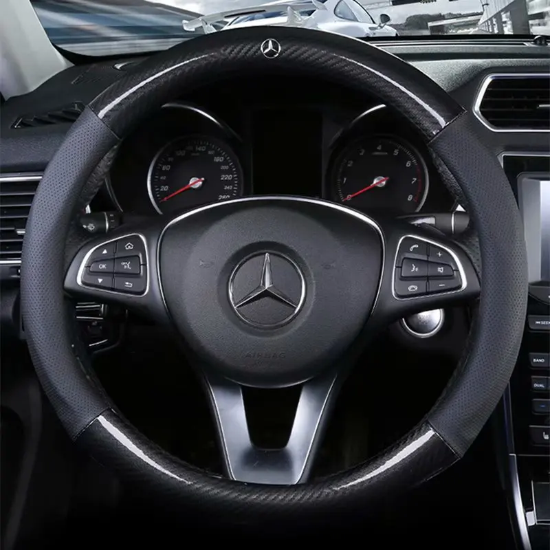 Крышка рулевого колеса автомобиля 37 38 см 1" для Mercedes-Benz GLK GLE GLS GL ML GLC Class GLK260 GLC200 LG350 ML300 GL3320 GLS400