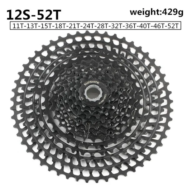 12SPEED 11-52T Велосипед Freewheel MTB 10 11 12 скоростной кассета 11-50T 52T Сверхлегкий 11T Запчасти для велосипеда горный для shimano M6000 M7000 M8000 - Цвет: 12SPEED 11-52T