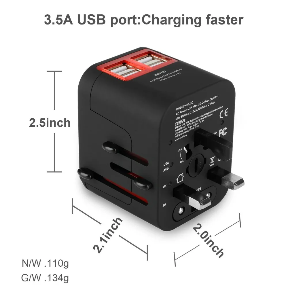 L8STAR Универсальный адаптер для путешествий электрические вилки розетки