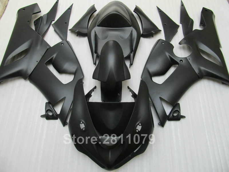 Набор обтекателей для мотоциклов Kawasaki Ninja ZX6R 05 06 матовый черный обтекатель 2005 2006