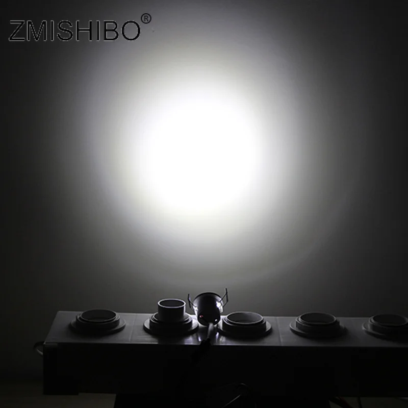 ZMISHIBO Downlights LED Mini plateado Punto 3W 27mm agujero frío/caliente/blanco natural 110V-220V LED lámpara empotrable de techo del punto