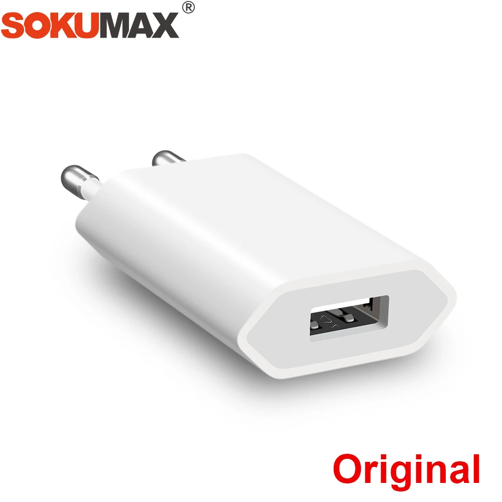 Оригинальный 5 Вт USB адаптер питания AC для путешествий дома настенное зарядное