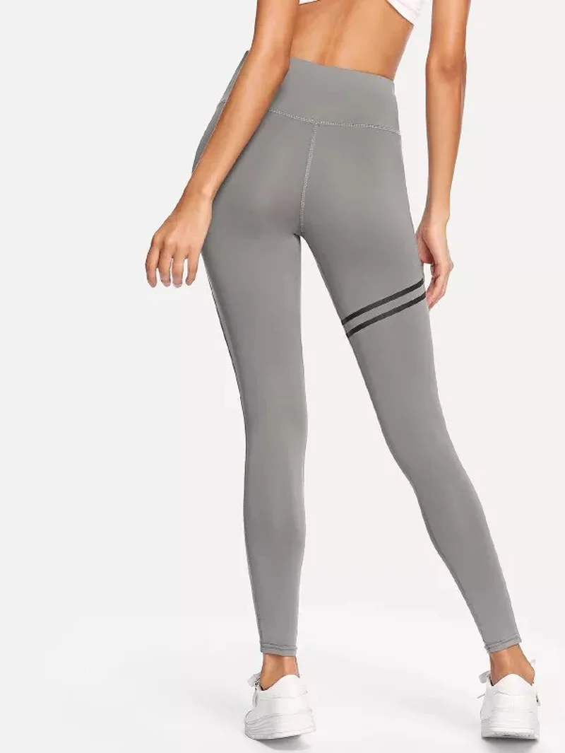 Solid Skinny Leggings Women Fitness Workout Sports Running Pants Female Elastic Slim Trousers | Женская одежда