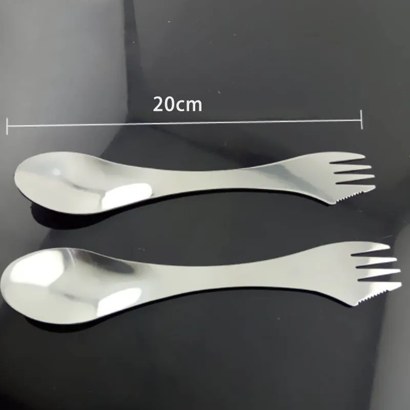 Кухонные гаджеты, вилка, ложка 3 в 1, Spork, принадлежности для пикника на открытом воздухе, кемпинга, походов, многофункциональные инструменты из нержавеющей стали