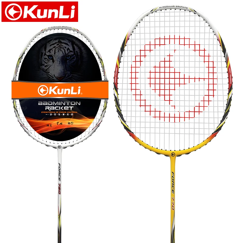 Оригинальная ракетка для бадминтона KUNLI FORCE 770/750 полностью карбоновая 3U
