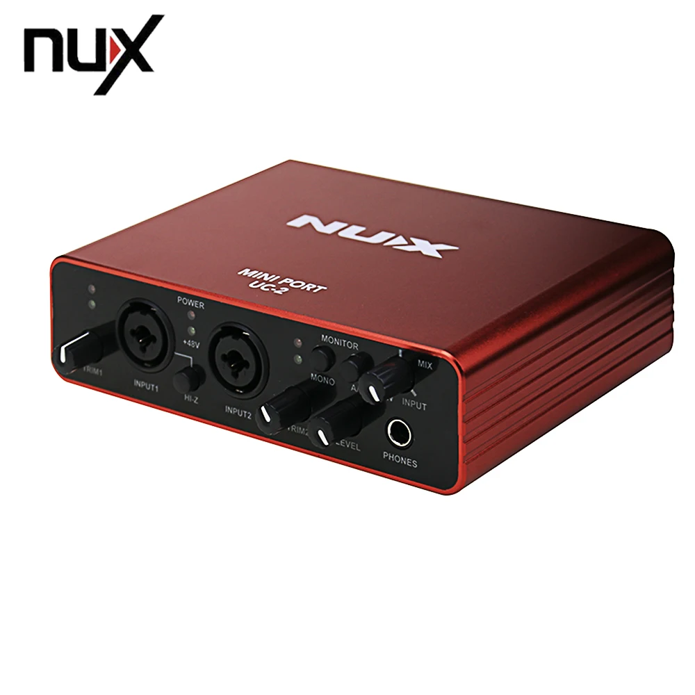 NUX uc 2 мини Порты и разъёмы USB XLR 6.35 мм Вход Выход аудио Интерфейс Для Mic миди