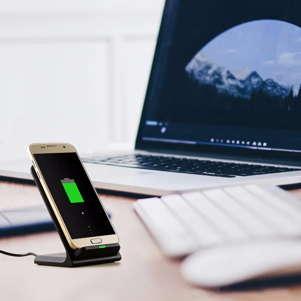 UEESFIT Быстрый Беспроводной Подставка для зарядки Fast Зарядное устройство iphone x 8/8 PLUS