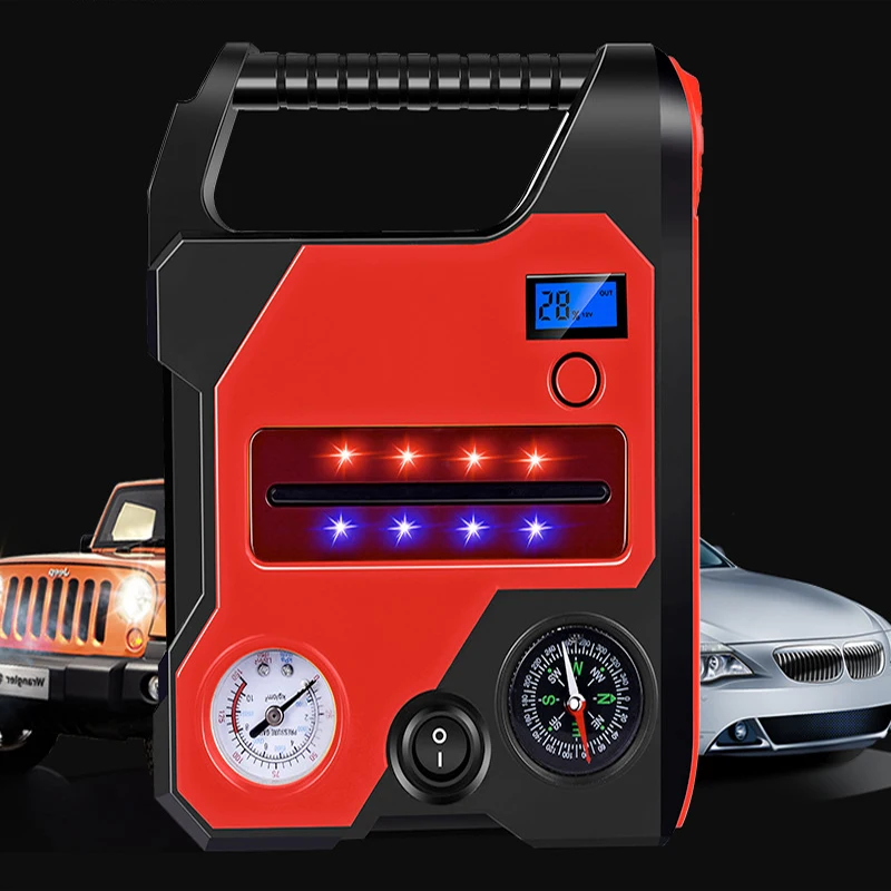 12V автомобиль скачок стартер Батарея до 6.0L газа или 3.0L дизельный двигатель 1200A пик 22000 мАч с воздушный компрессор высокой мощности
