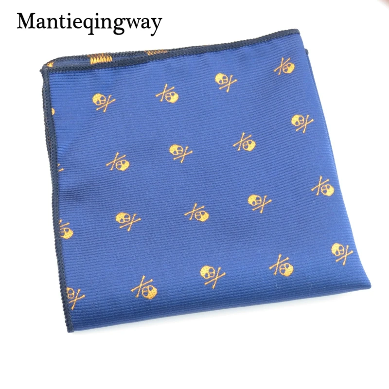 Mantieqingway модные жаккардовые карманные квадратные носовые платки с черепом для