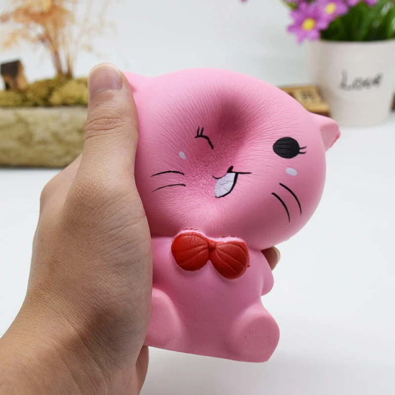 Jumbo Kawaii мягкая игрушка для снятия стресса игрушечная кошка медленно