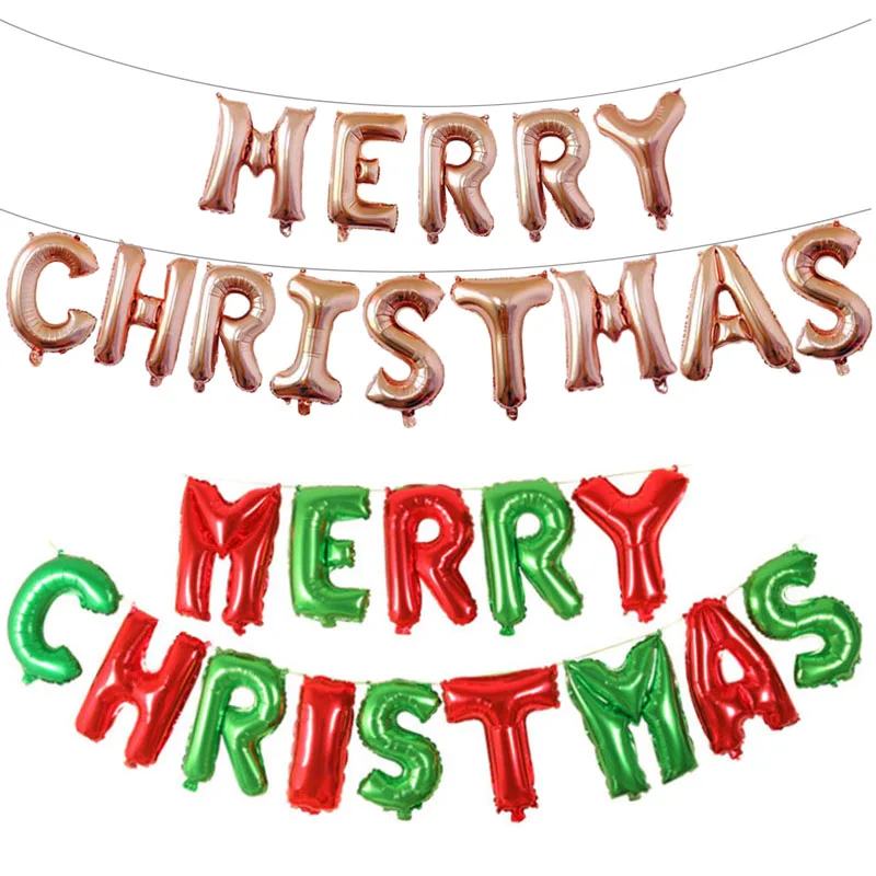 16 inch Letter Foil Balloons Merry Christmas Alphabet Air Balloon Decorations Globos Xmas Ornament Party Supplies | Дом и сад