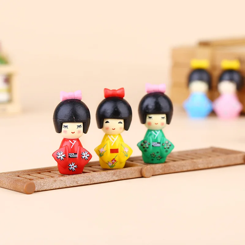 Новинка японская милая фигурка девушки украшение бонсай мини домашний декор