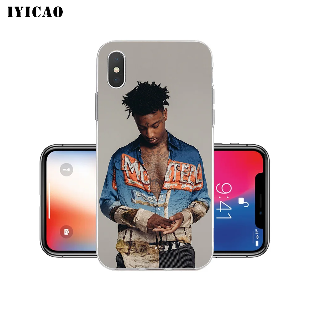 IYICAO 21 Savage рэпер певец Мягкий силиконовый чехол для телефона iPhone X XR XS MAX 6 6s 7 8 Plus 5 5S