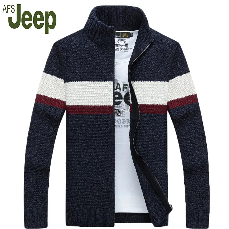 Синий AFS JEEP/Battlefield JEEP Взрывные Модели рекламные последние осенние и зимние модные повседневные мужской свитер-кардиган 70 - Цвет: Синий